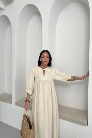 Half Sleeve Mueslin Dress - My Fashion - Globality Store - Women Clothes Wholesale Turkey