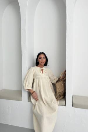 Half Sleeve Mueslin Dress - My Fashion - Globality Store - Women Clothes Wholesale Turkey
