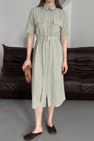 Belted Filam Dress - My Fashion - Globality Store - Women Clothes Wholesale Turkey