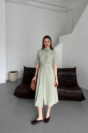 Belted Filam Dress - My Fashion - Globality Store - Women Clothes Wholesale Turkey