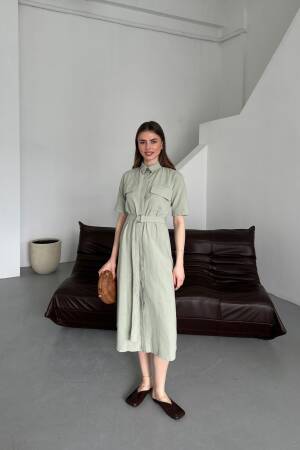 Belted Filam Dress - My Fashion - Globality Store - Women Clothes Wholesale Turkey