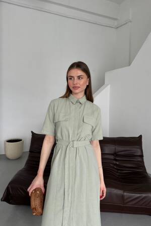 Belted Filam Dress - My Fashion - Globality Store - Women Clothes Wholesale Turkey