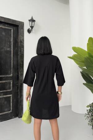 Polo Neck Plain Dress - My Fashion - Globality Store - Women Clothes Wholesale Turkey
