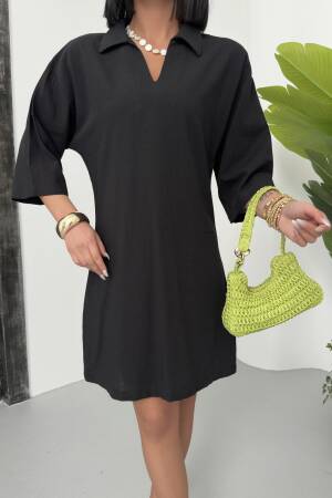 Polo Neck Plain Dress - My Fashion - Globality Store - Women Clothes Wholesale Turkey
