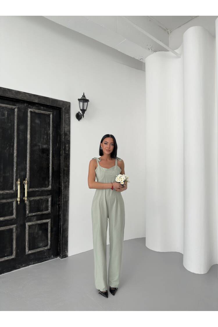 Linen Jumpsuit - My Fashion - Globality Store - Women Clothes Wholesale Turkey