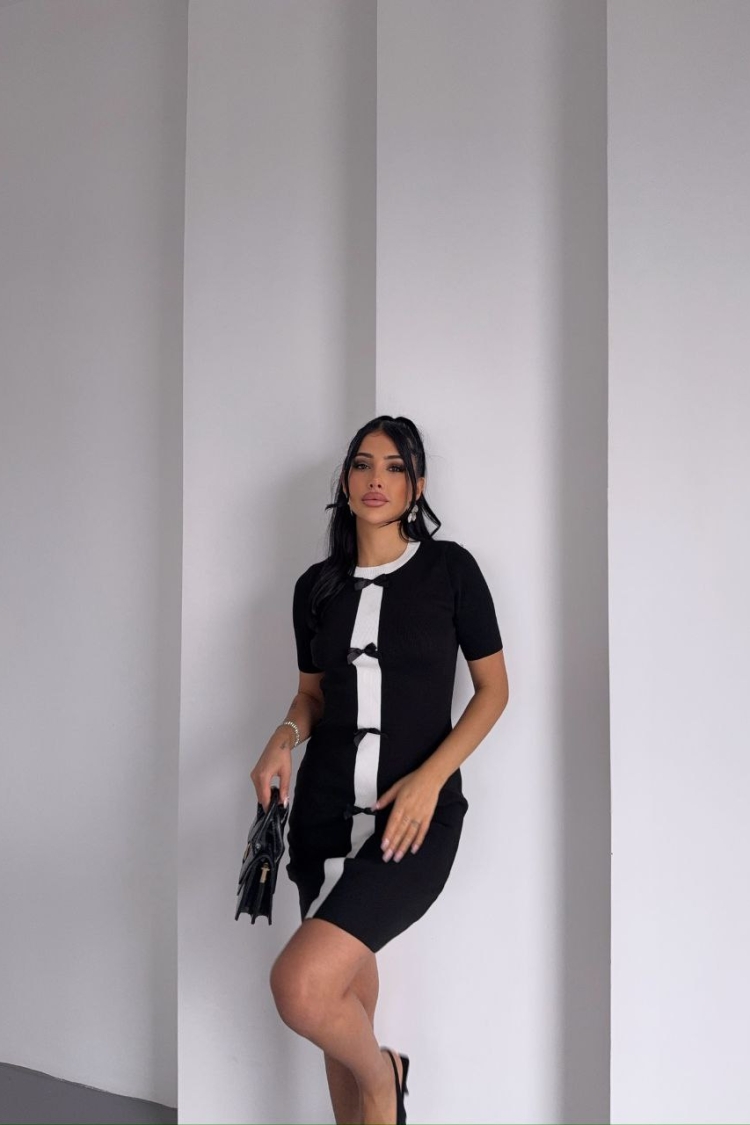Ribbon Knitwear Dress - Ezgi Nisantasi - Globality Store - Women Clothes Wholesale Turkey