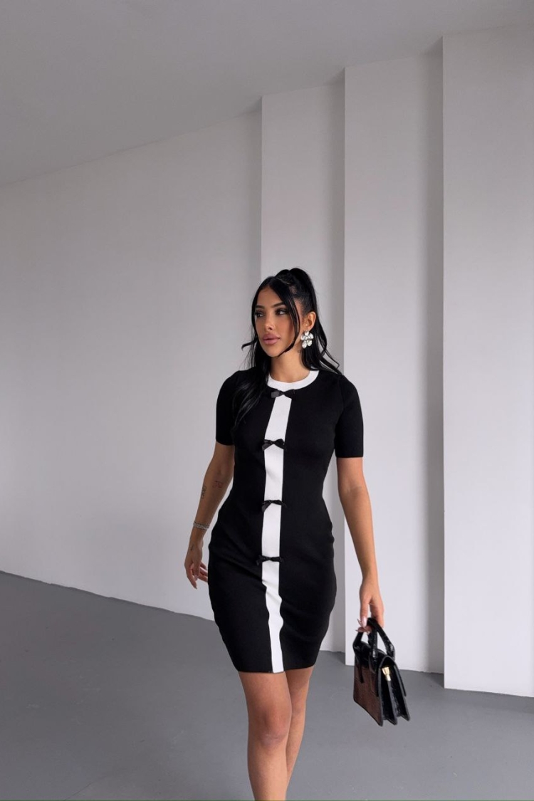 Ribbon Knitwear Dress