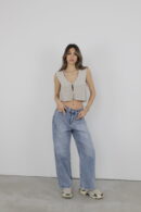 Jeans Palazzo - Cream Rouge - Globality Store - Women Clothes Wholesale Turkey