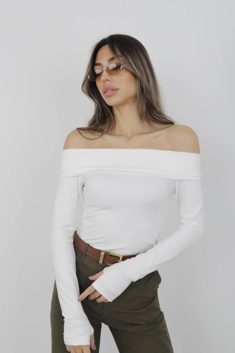 Crop Long Shoulder Detailed