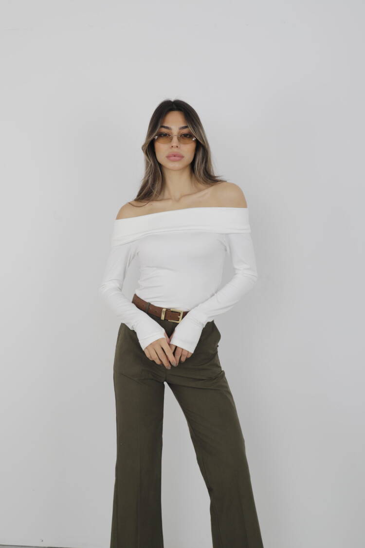 Crop Long Shoulder Detailed