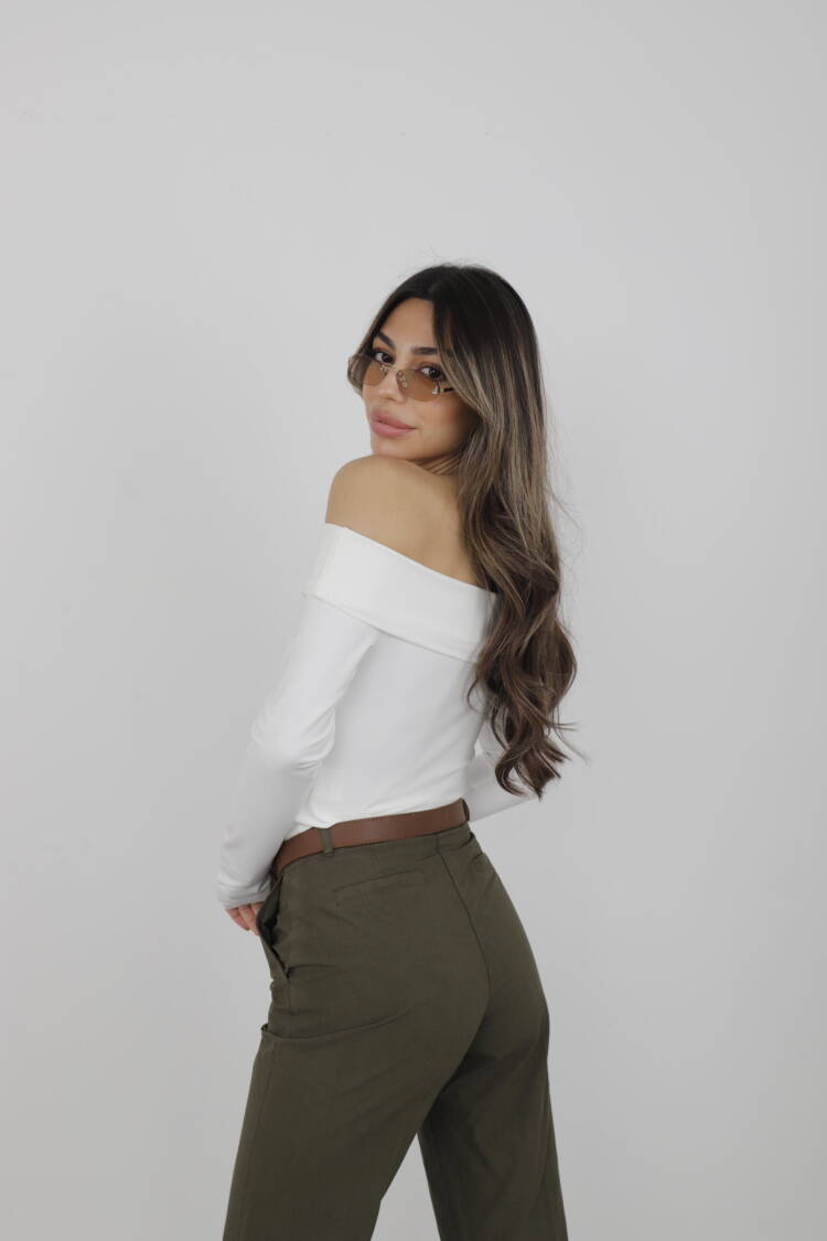 Crop Long Shoulder Detailed