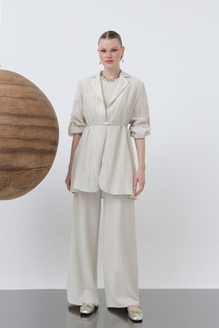 Women's Belted Trousers Suit - Puane - Globality Store - Women Clothes Wholesale Turkey