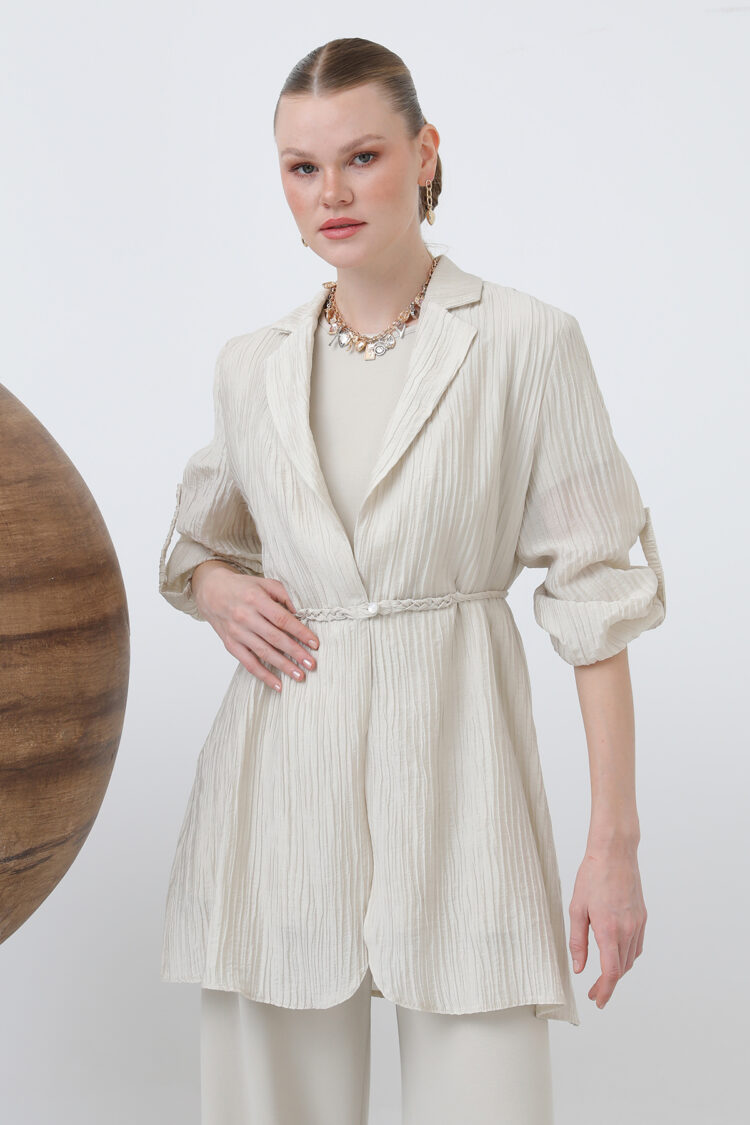 Women's Belted Trousers Suit