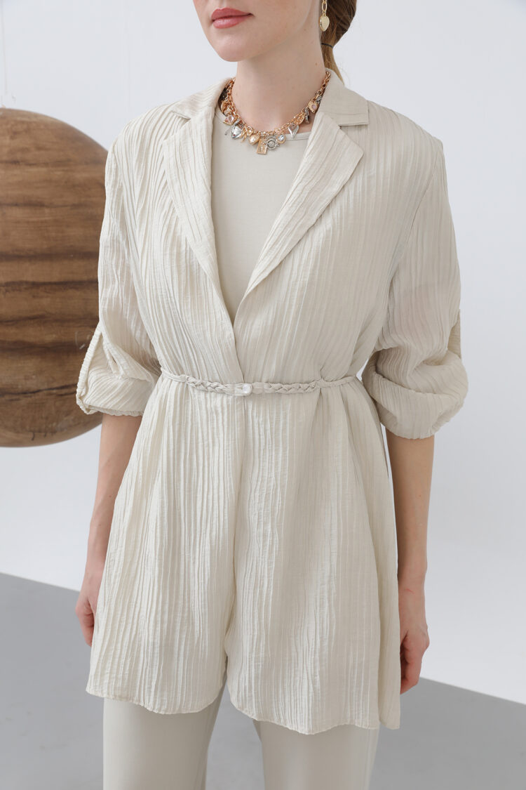 Women's Belted Trousers Suit