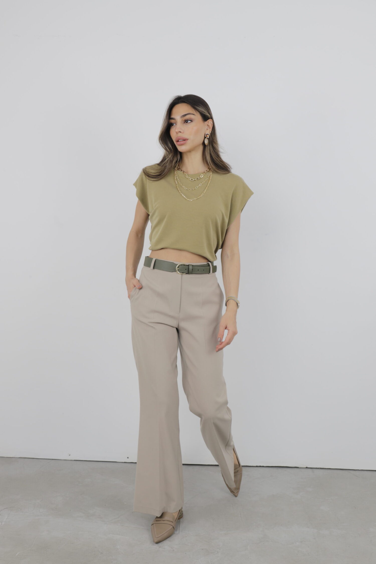 Pants Spanish Leg - Cream Rouge - Globality Store - Women Clothes Wholesale Turkey