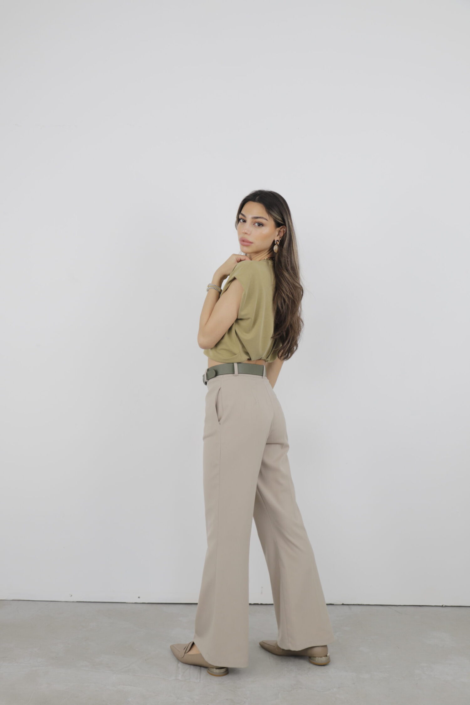Pants Spanish Leg - Cream Rouge - Globality Store - Women Clothes Wholesale Turkey