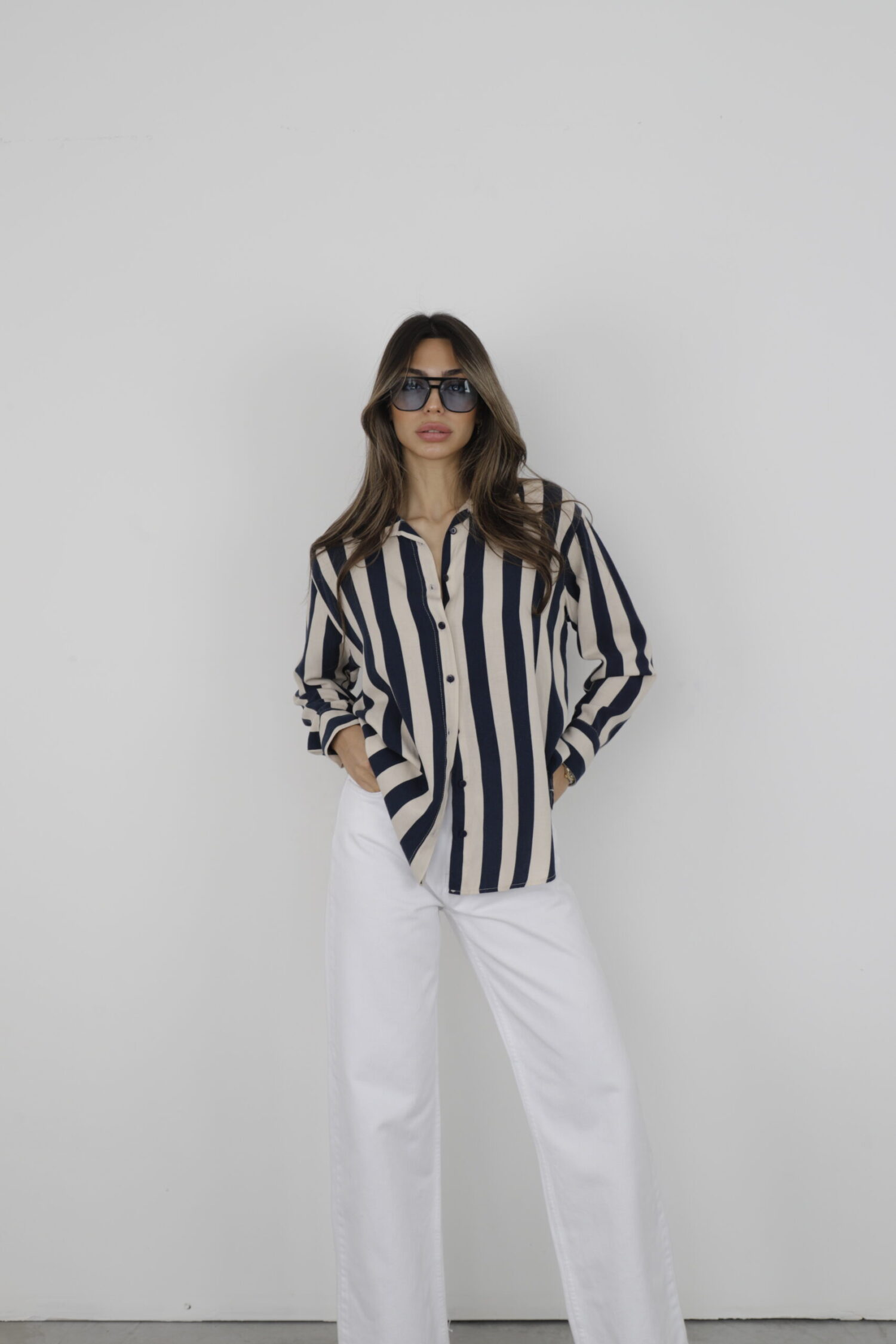 Trousers With Thick Belt - Cream Rouge - Globality Store - Women Clothes Wholesale Turkey