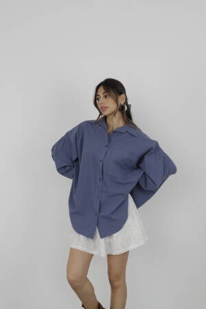 Oversize Shirts - Cream Rouge - Globality Store - Women Clothes Wholesale Turkey