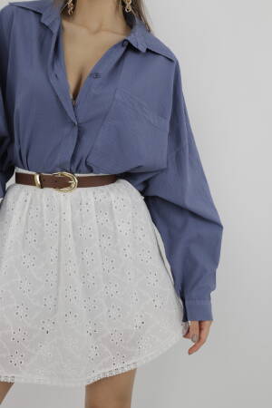 Oversize Shirts - Cream Rouge - Globality Store - Women Clothes Wholesale Turkey