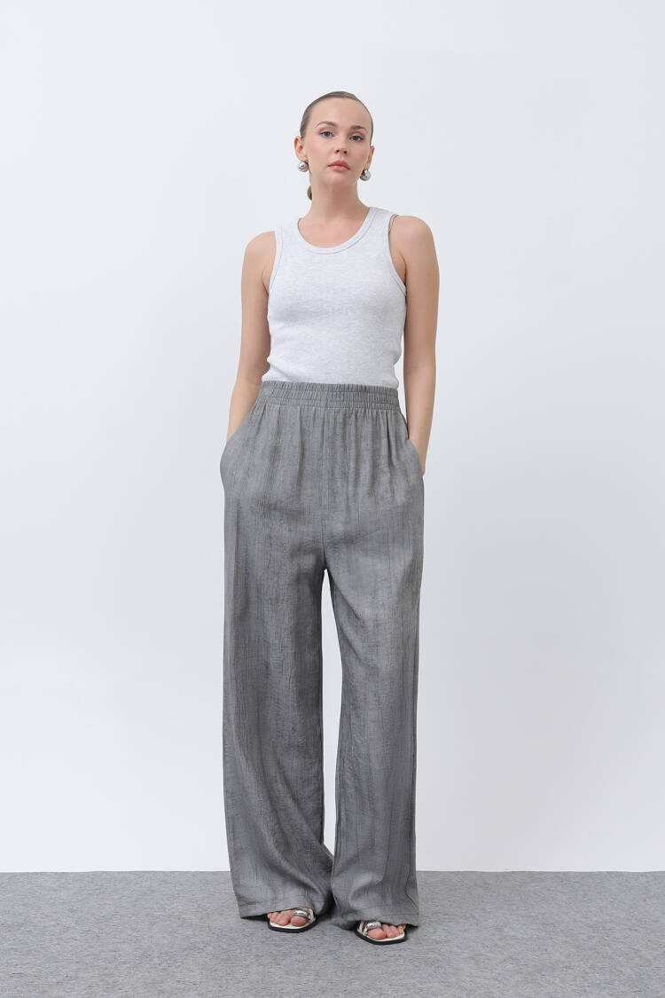Women's Elastic Waist Loose Pants - Puane - Globality Store - Women Clothes Wholesale Turkey