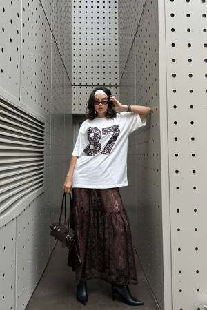 Unlined Lace Skirt 29056 - First Angels - Globality Store - Women Clothes Wholesale Turkey