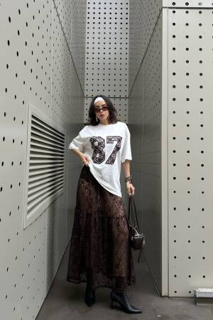 Unlined Lace Skirt 29056 - First Angels - Globality Store - Women Clothes Wholesale Turkey