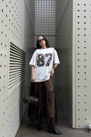 Unlined Lace Skirt 29056 - First Angels - Globality Store - Women Clothes Wholesale Turkey