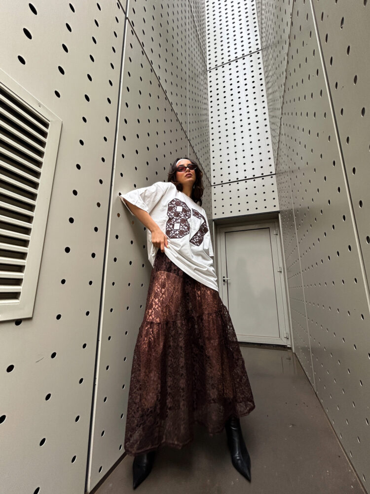Unlined Lace Skirt 29056