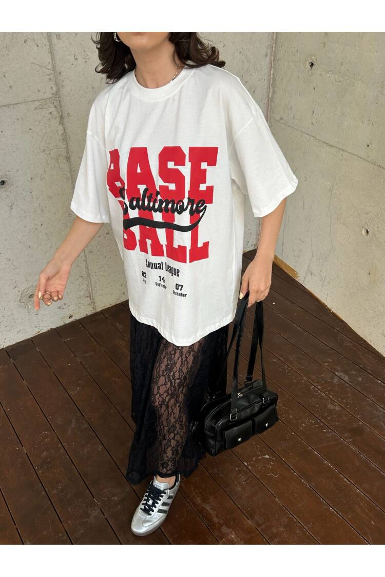 White 100% Cotton Printed Oversize T-shirt 29179