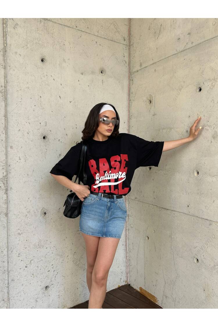 100% Cotton Printed Oversize T-shirt 29179