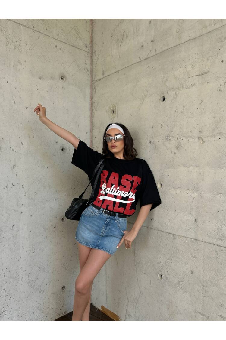 100% Cotton Printed Oversize T-shirt 29179