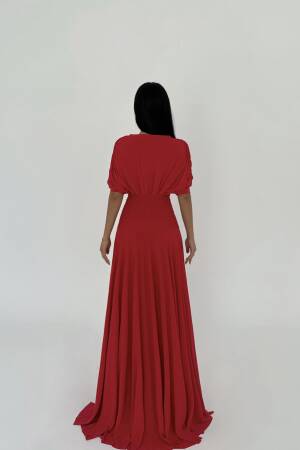 Button Detail Long Dress - EYYO ATELIER - Globality Store - Women Clothes Wholesale Turkey
