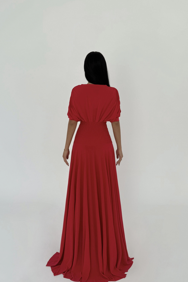 Button Detail Long Dress
