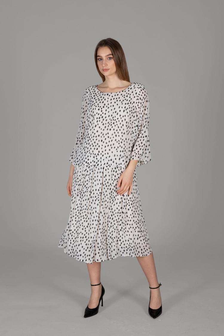 Round Neck Dress - GUMANIZE - Globality Store - Women Clothes Wholesale Turkey