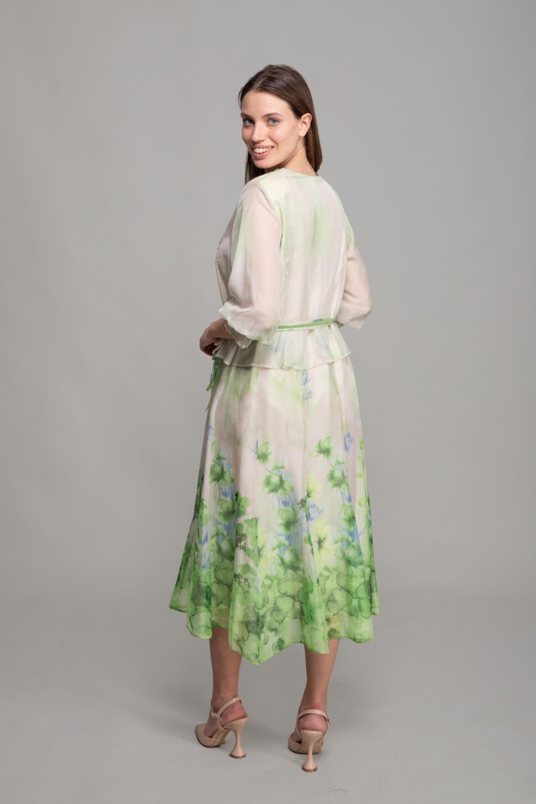 V Neck Empirme Dress - GUMANIZE - Globality Store - Women Clothes Wholesale Turkey