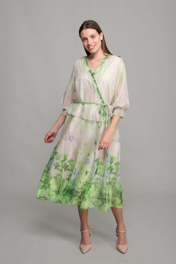 V Neck Empirme Dress