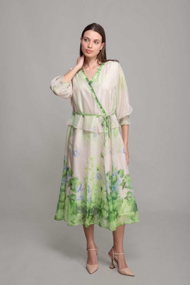 V Neck Empirme Dress