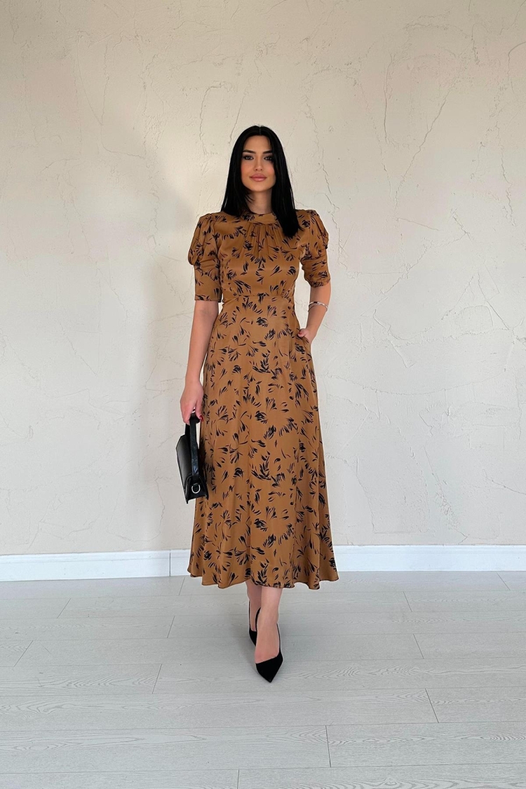 Tie Neck Detailed Dress - Taba