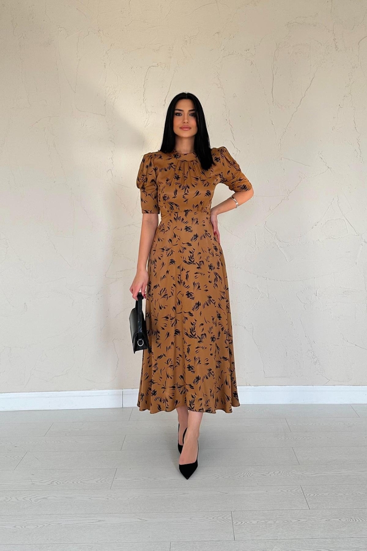 Tie Neck Detailed Dress - Taba