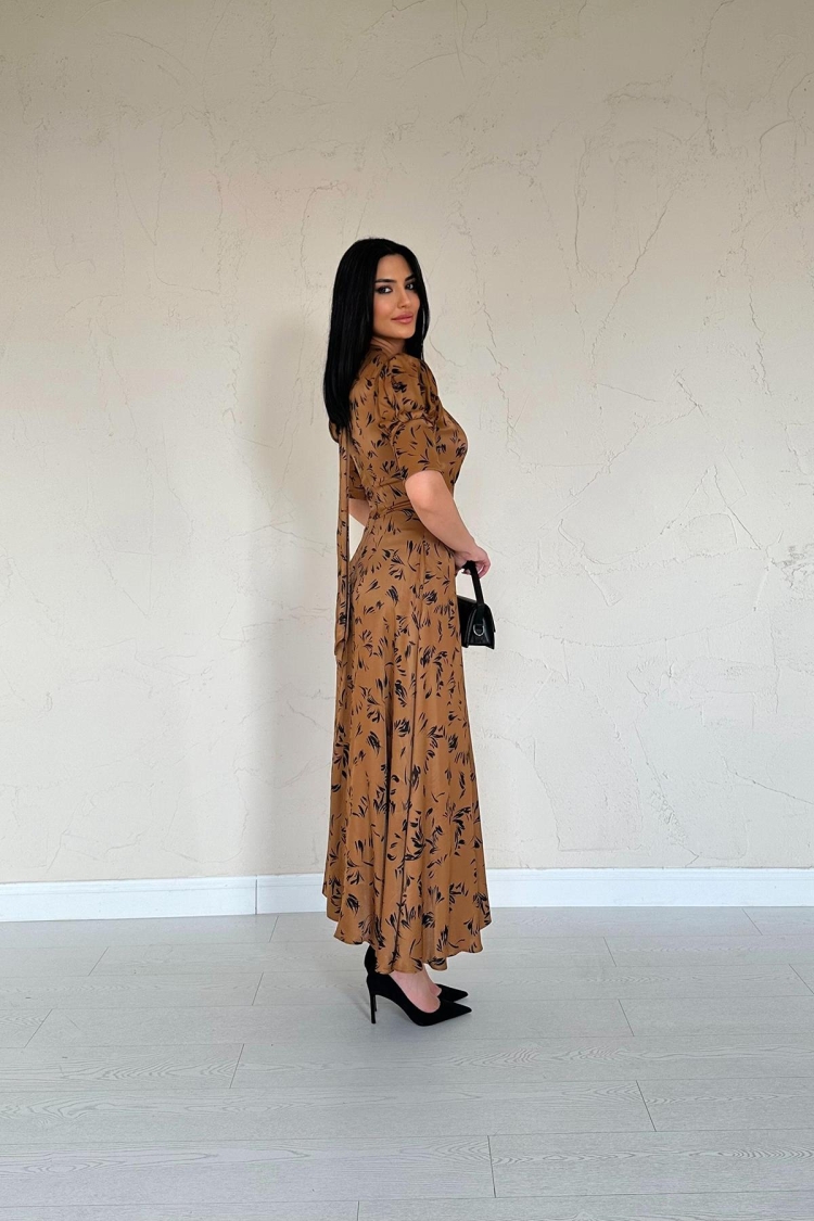 Tie Neck Detailed Dress - Taba