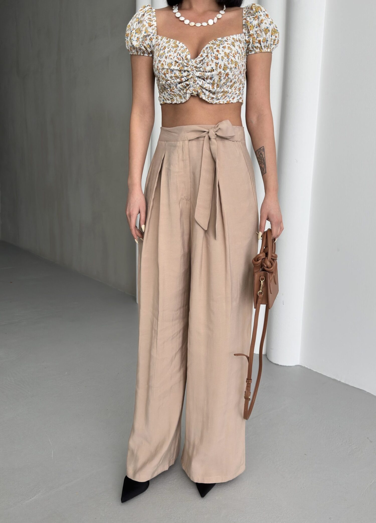 Modal Tie Pants - My Fashion - Globality Store - Women Clothes Wholesale Turkey
