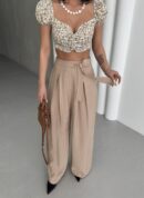 Modal Tie Pants - My Fashion - Globality Store - Women Clothes Wholesale Turkey