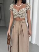 Modal Tie Pants - My Fashion - Globality Store - Women Clothes Wholesale Turkey
