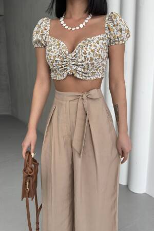 Modal Tie Pants - My Fashion - Globality Store - Women Clothes Wholesale Turkey