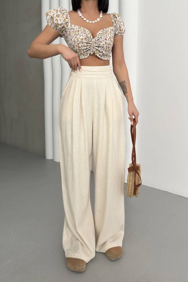 Filam Pleated Pants - My Fashion - Globality Store - Women Clothes Wholesale Turkey