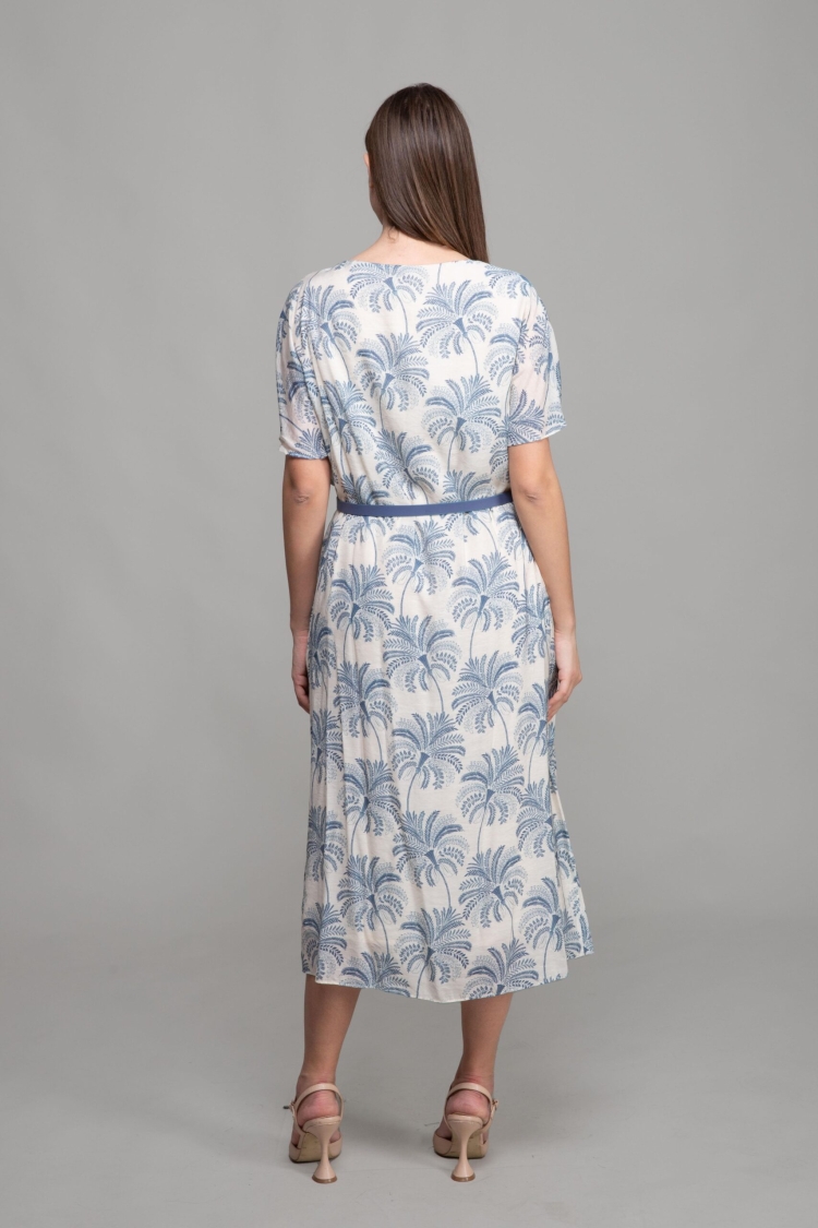Round Neck Chiffon Dress