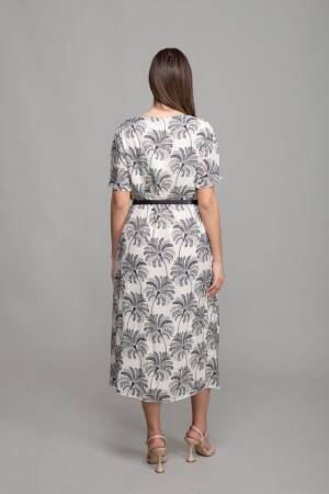 Round Neck Chiffon Dress - GUMANIZE - Globality Store - Women Clothes Wholesale Turkey
