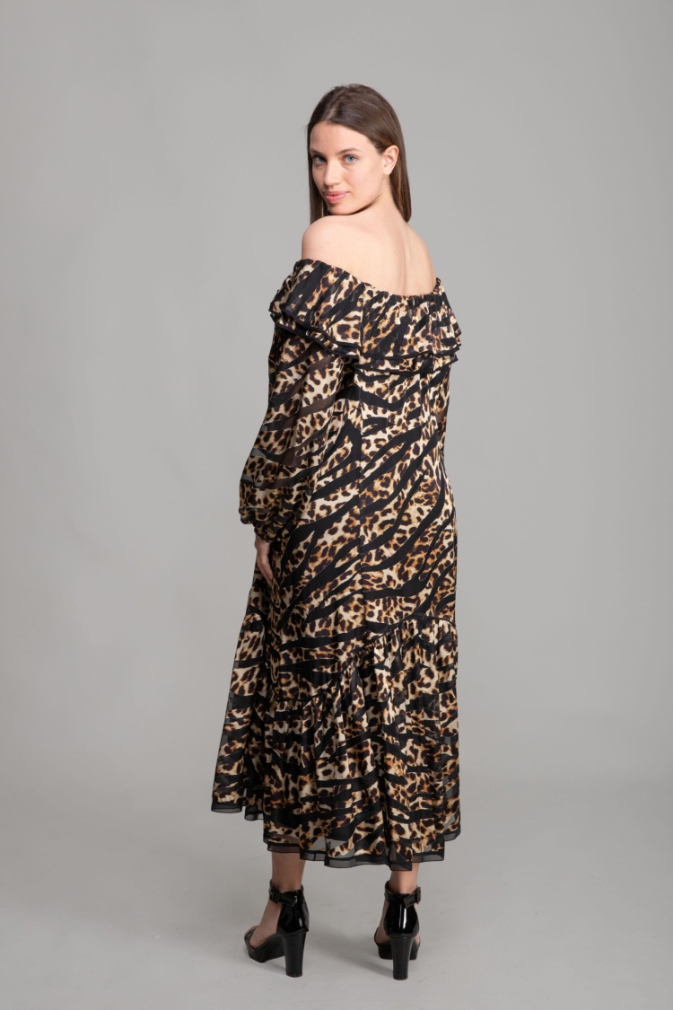 Round Neck Gunpowder Burning Dress