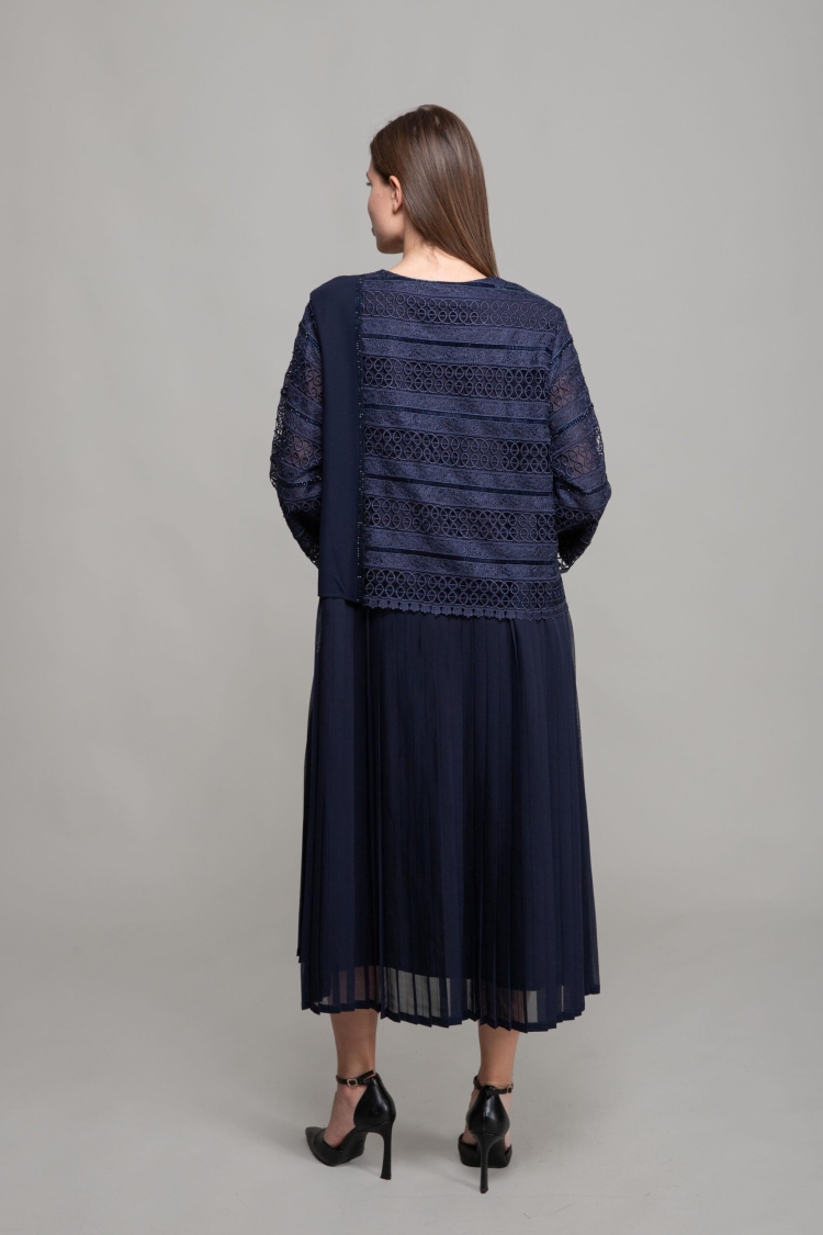 Round Neck Ruffle Dress