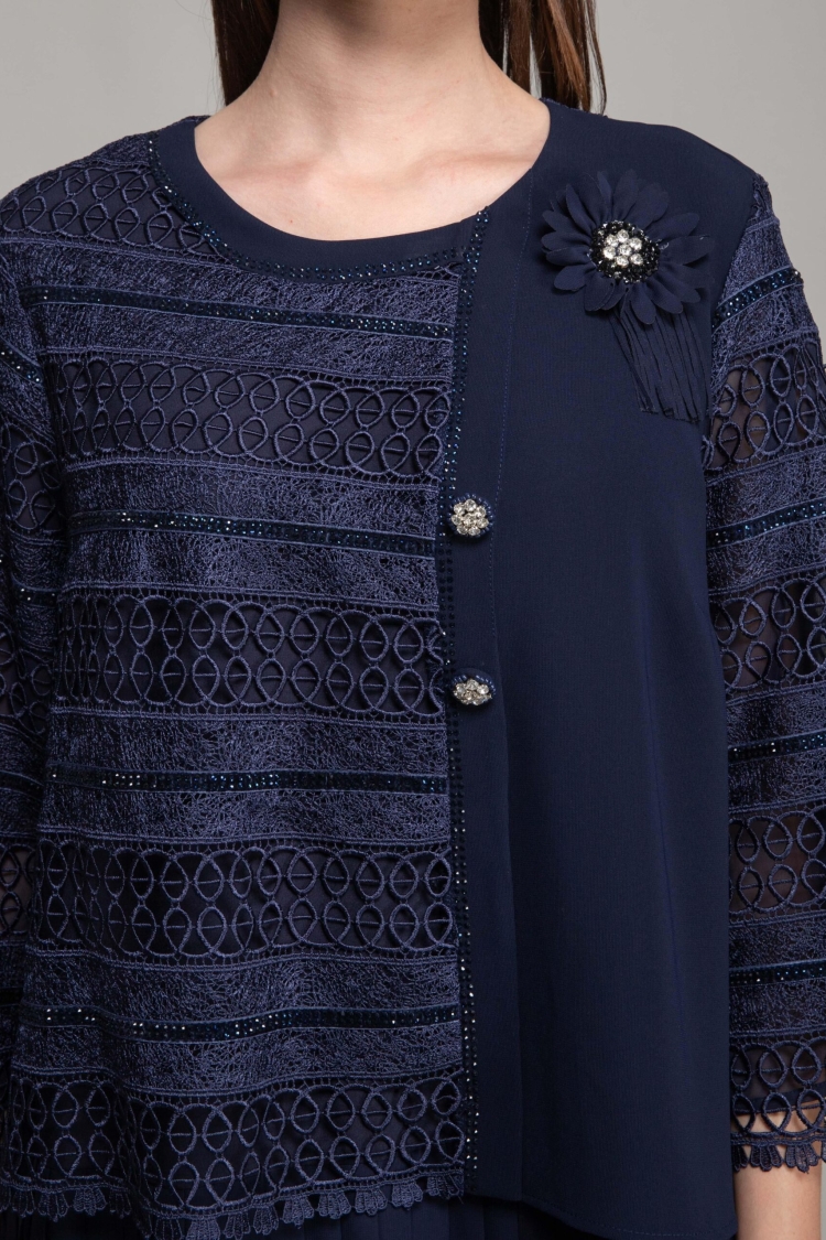 Round Neck Ruffle Dress